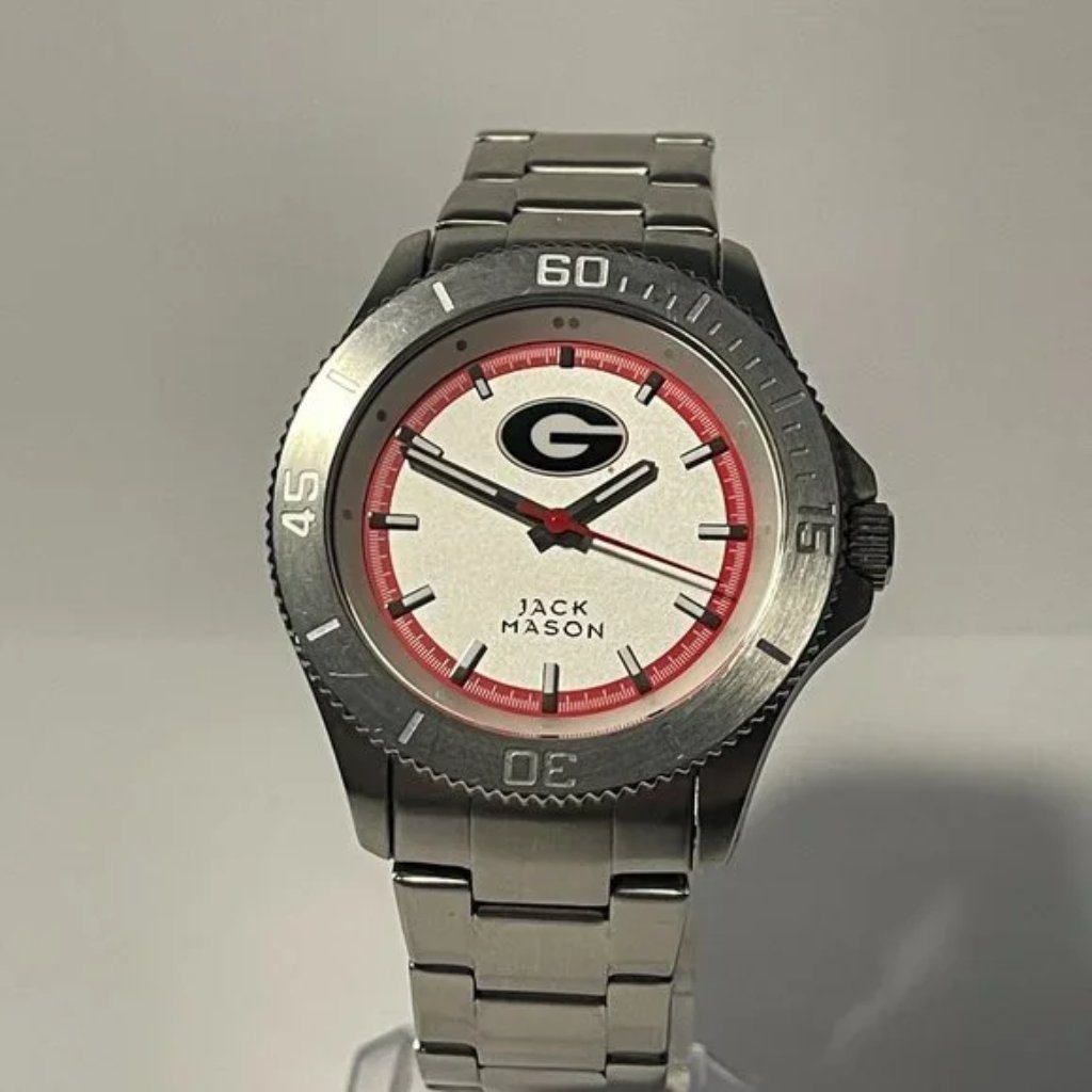 Georgia Bulldogs Official Ncaa StainlessSteel Watch By Jack Mason New